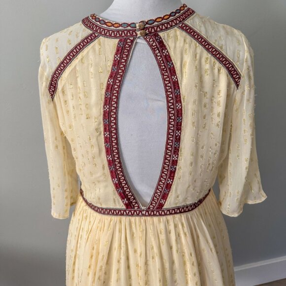 Free People Cream and Brown Midi Dress - Picture 10 of 15